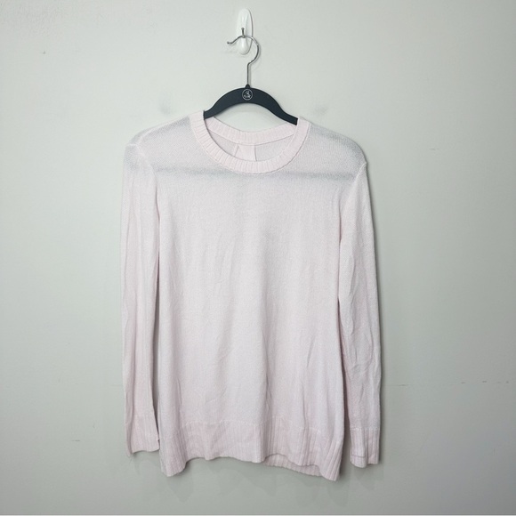 Lululemon Sincerely Yours Open Back Sweater Pink Glow Lightweight Thumbholes - Picture 3 of 7